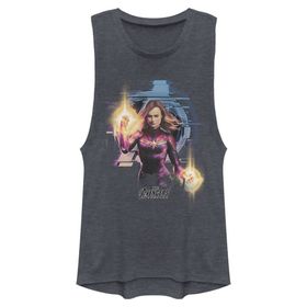 Marvel Avenger Kolsuz Denim Blue Heather Kadın Atlet