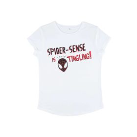 Marvel Avengers Classic Spidey Sense Yuvarlak Kollu Beyaz Kadın T-shirt