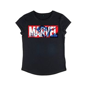 Marvel Avengers Classic Strange Yuvarlak Kollu Siyah Kadın T-shirt