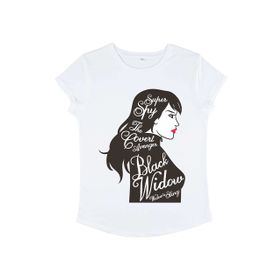 Marvel Avengers Classic Super Spy Rolled Sleeve Beyaz Kadın T-shirt
