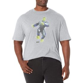Marvel Big and Tall Hulk Boyalı Üst Kısa Kollu Atletik Heather Erkek T-shirt