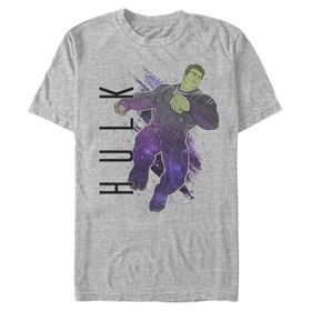 Marvel Big and Tall Hulk Boyalı Üst Kısa Kollu Atletik Heather Erkek T-shirt