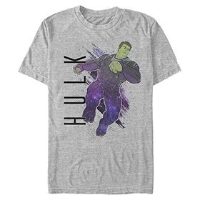 Marvel Big and Tall Hulk Boyalı Üst Kısa Kollu Atletik Heather Erkek T-shirt