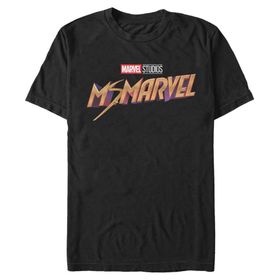 Marvel Big and Tall Klasik Logo Üst Kısa Kollu Black Erkek T-shirt