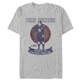Marvel Big and Tall Loki Hunter Collegiate Üst Kısa Kollu Atletik Heather Erkek T-shirt