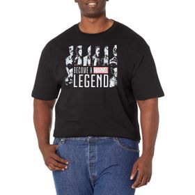 Marvel Big & Tall Armor Wars Logolu Üst Kısa Kollu Siyah Erkek T-shirt