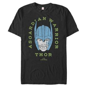 Marvel Big & Tall Asgardian Warrior Üst Kısa Kollu Siyah Erkek T-shirt