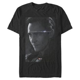 Marvel Big & Tall Avenge Loki Üst Kısa Kollu Siyah Erkek T-shirt