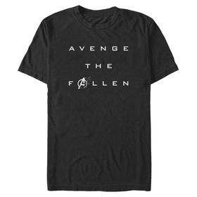 Marvel Big & Tall Avenge the Fallen Erkek Üst Kısa Kollu Siyah Erkek T-shirt