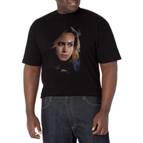 Marvel Big & Tall Avenge Üst Kısa Kollu Siyah Erkek T-shirt