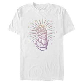 Marvel Big & Tall Avengers Klasik 80'ler Eldiven Üst Kısa Kollu Beyaz Erkek T-shirt