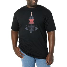 Marvel Big & Tall Avengers Klasik Dul Ağacı Üst Kısa Kollu Siyah Erkek T-shirt