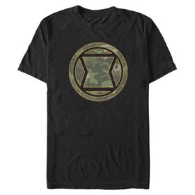 Marvel Big & Tall Avengers Klasik Dul Kamuflaj Üst Kısa Kollu Siyah Erkek T-shirt