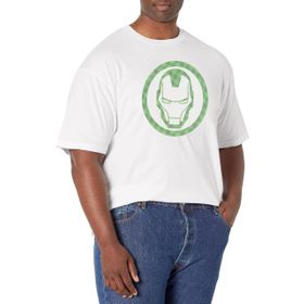 Marvel Big & Tall Avengers Klasik Lucky Iron Üst Kısa Kollu Beyaz Erkek T-shirt