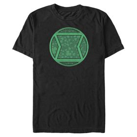 Marvel Big & Tall Avengers Klasik Şanslı Kara Dul Üst Kısa Kollu Siyah Erkek T-shirt