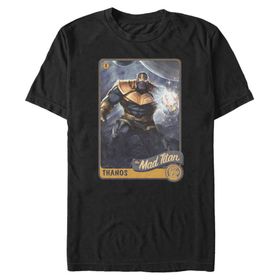 Marvel Big & Tall Avengers Klasik Titan Kart Üst Kısa Kollu Siyah Erkek T-shirt