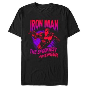Marvel Big & Tall Avengers Klasik Ürkütücü Demir Adam Üst Kısa Kollu Siyah Erkek T-shirt