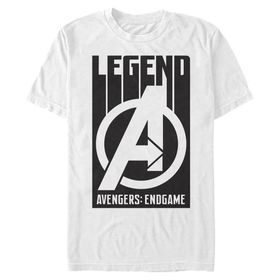 Marvel Big & Tall Avengers Legend Üst Kısa Kollu Beyaz Erkek T-shirt