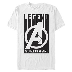Marvel Big & Tall Avengers Legend Üst Kısa Kollu Beyaz Erkek T-shirt