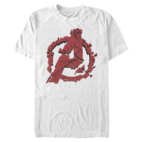 Marvel Big & Tall Avengers Shattered Üst Kısa Kollu Beyaz Erkek T-shirt