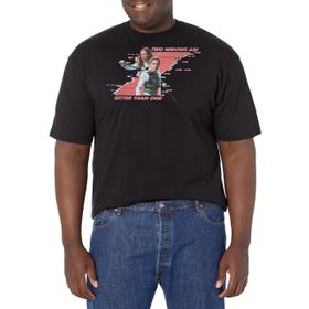 Marvel Big & Tall Better Than One Üst Kısa Kollu Siyah Erkek T-shirt