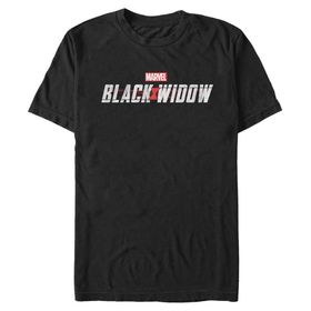 Marvel Big & Tall Black Widow Logolu Üst Kısa Kollu Siyah Erkek T-shirt