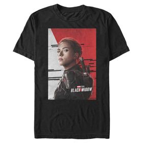 Marvel Big & Tall Black Widow Poster Black Erkek T-shirt