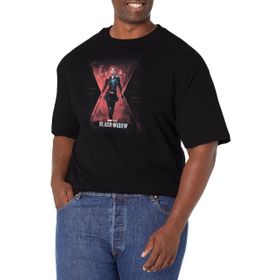 Marvel Big & Tall Black Widow Resmi Poster Black Erkek T-shirt