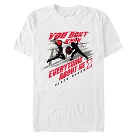 Marvel Big & Tall Black Widow Secrets Üst Kısa Kollu Beyaz Erkek T-shirt