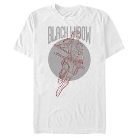 Marvel Big & Tall Black Widow Simplicity Üst Kısa Kollu Beyaz Erkek T-shirt