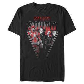 Marvel Big & Tall Black Widow Stealth Squad Black Erkek T-shirt