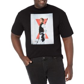 Marvel Big & Tall Black Widow Yelena Poster Black Erkek T-shirt