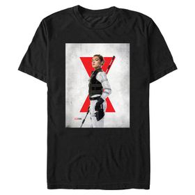 Marvel Big & Tall Black Widow Yelena Poster Black Erkek T-shirt