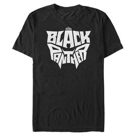 Marvel Big & Tall Blackpanther Letterface Black Erkek T-shirt