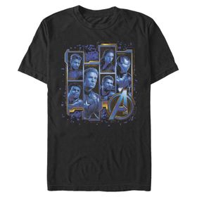 Marvel Big & Tall Blue Box Up Black Erkek T-shirt