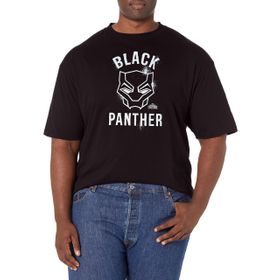 Marvel Big & Tall Bold Panther Black Erkek T-shirt