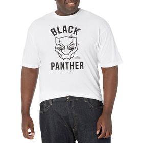 Marvel Big & Tall Bold Panther Üst Kısa Kollu Beyaz Erkek T-shirt