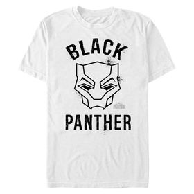 Marvel Big & Tall Bold Panther Üst Kısa Kollu Beyaz Erkek T-shirt
