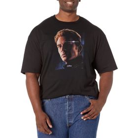 Marvel Big & Tall Cap Avenge Üst Kısa Kollu Siyah Erkek T-shirt