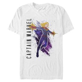 Marvel Big & Tall Captain Boyalı Üst Kısa Kollu Beyaz Erkek T-shirt