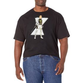 Marvel Big & Tall Çizgi Roman Yelena Üst Kısa Kollu Siyah Erkek T-shirt
