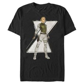 Marvel Big & Tall Çizgi Roman Yelena Üst Kısa Kollu Siyah Erkek T-shirt