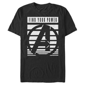 Marvel Big & Tall Classic Avenger Power Black Erkek T-shirt