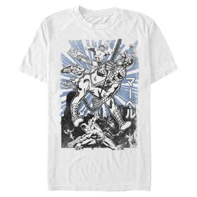 Marvel Big & Tall Classic Avengers Kanji Üst Kısa Kollu Beyaz Erkek T-shirt