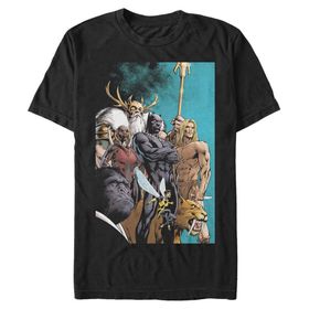 Marvel Big & Tall Classic Black Panther Jan19 Üst Kısa Kollu Siyah Erkek T-shirt