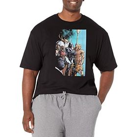 Marvel Big & Tall Classic Black Panther Jan19 Üst Kısa Kollu Siyah Erkek T-shirt