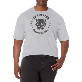 Marvel Big & Tall Classic Built Like Black Panther Üst Kısa Kollu Siyah Erkek T-shirt