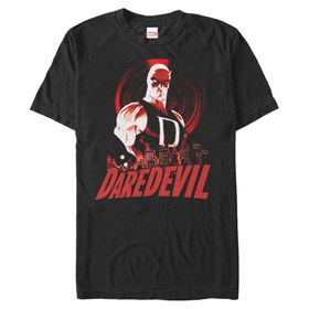 Marvel Big & Tall Classic Hells Kitchen Üst Kısa Kollu Siyah Erkek T-shirt