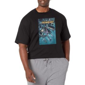 Marvel Big & Tall Classic Ironheart Siyah Erkek T-shirt