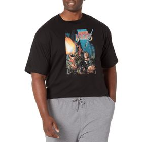Marvel Big & Tall Classic Knights Dec18 Üst Kısa Kollu Siyah Erkek T-shirt